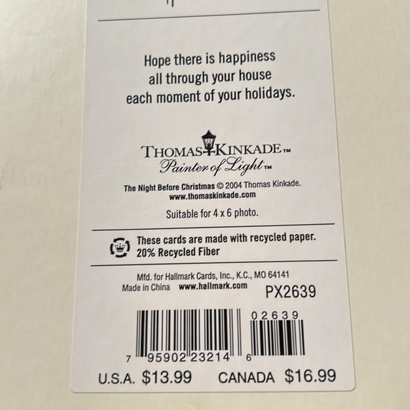 Hallmark Thomas Kinkade photo cards. 1 box. New with tag. - Picture 6 of 6